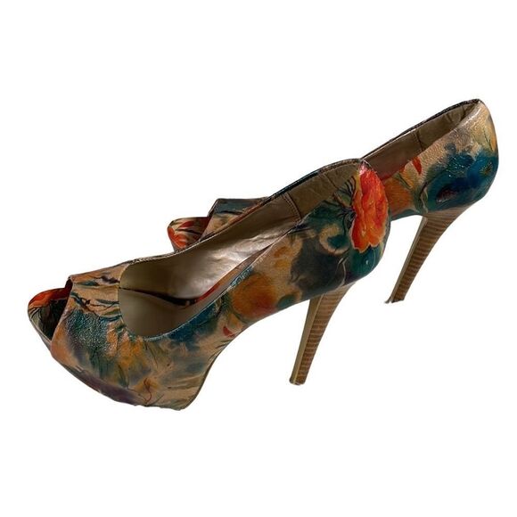 Diba Womens High Heel Stilettos Multi Color Floral Size 9M Floral Woodsy - Picture 4 of 17